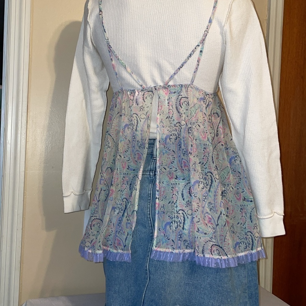Victorias Secret womens nightie lingerie large paisley pattern lace babydoll - Picture 4 of 9